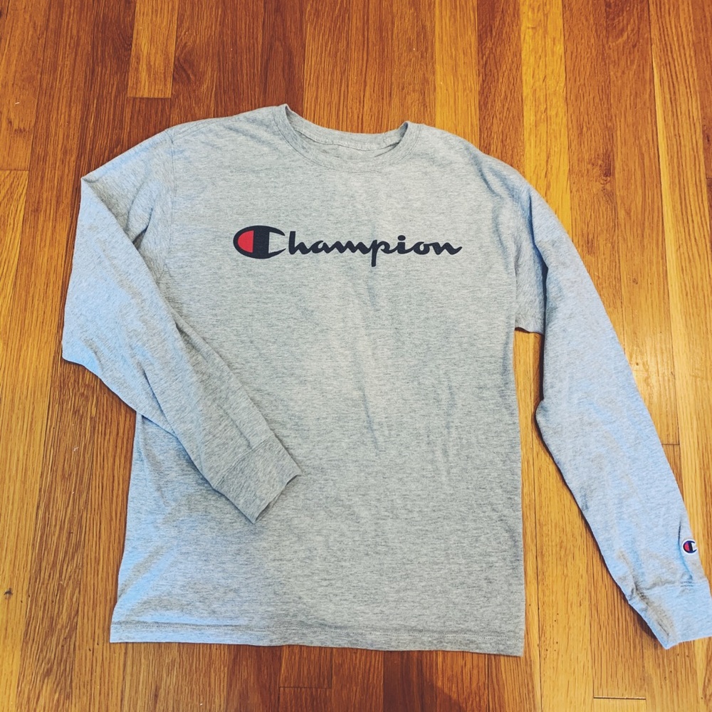 Champion Grey Long Sleeve Tee